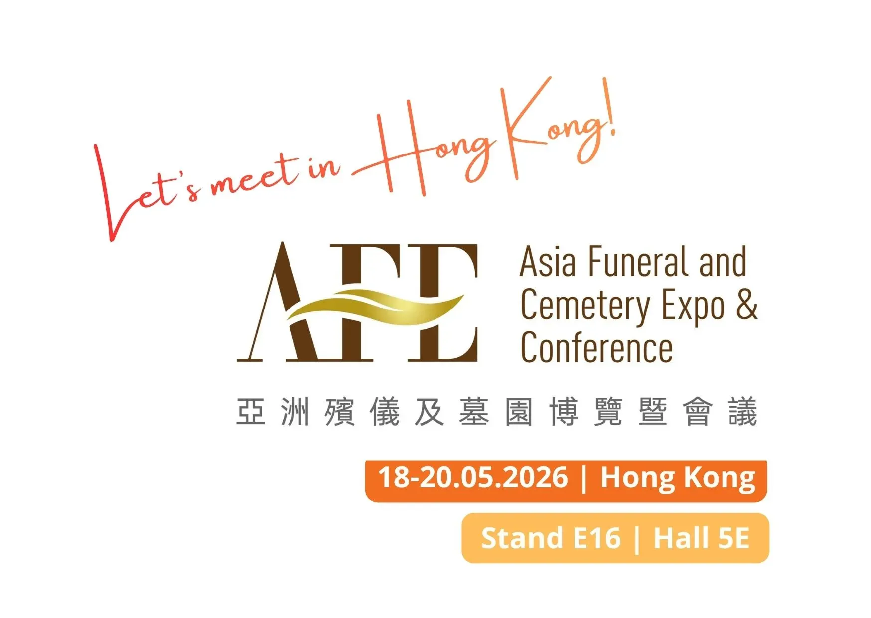 Meet us at the AFE 2026 in Hong Kong